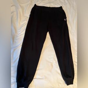 Black champion, sweatpants, extra large child, fits like woman’s adult small